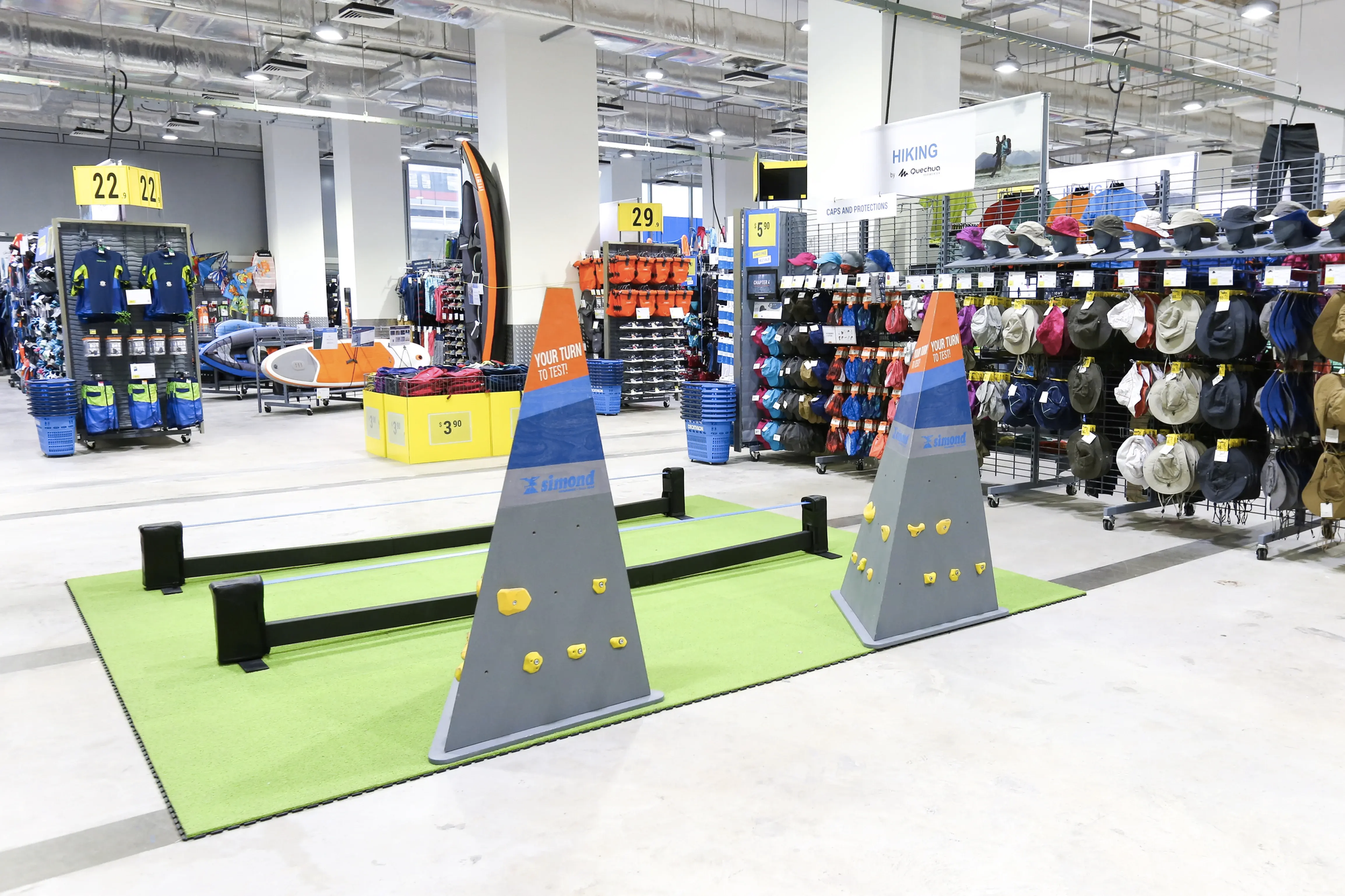 sports equipment at Decathlon