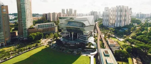 One-north and Buona Vista district near the NUS Kent Ridge campus in Singapore