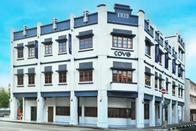 Restored shophouse facade of Cove 211 Geylang Road near Kallang MRT in Singapore