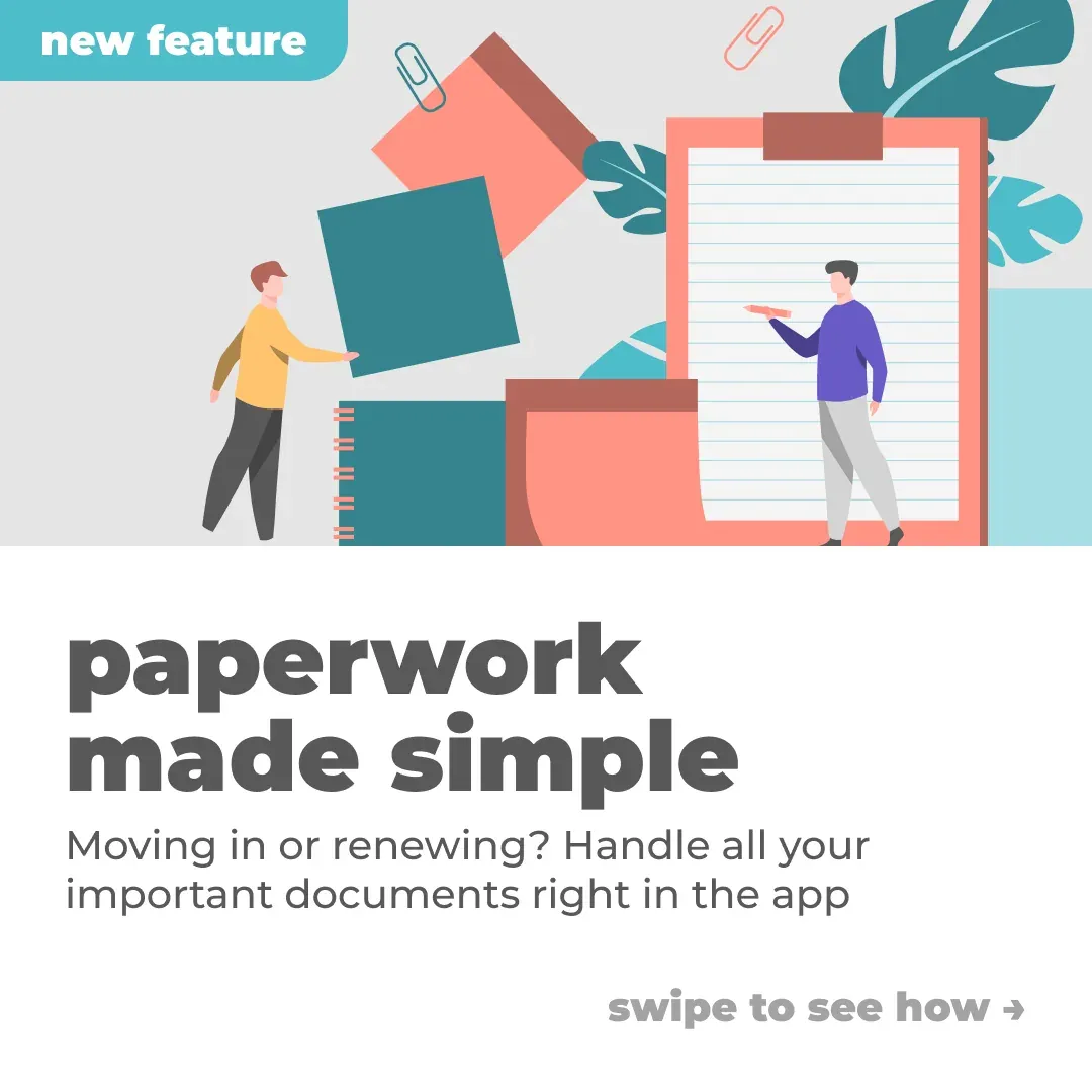 Paperwork made simple: handle all your rental documents in the Cove app